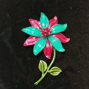 Vintage costume flower pin